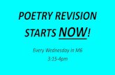 POETRY REVISION STARTS NOW - | Cowley International ... … · the frozen river which ran through his face, ... turning up under their plough blades ... under an English heaven.