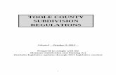 TOOLE COUNTY SUBDIVISION REGULATIONS · Time Period for Approval, Conditional Approval, or Denial ... A Gift or Sale to a Member of the ... C. Sample Certificates C-1 D. Subdivision