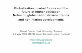 Globalisation, market forces and the future of higher ... · future of higher education Notes on globalization drivers, trends ... Privatization Economic liberalization, deregulation