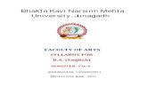 Bhakta Kavi Narsinh Mehta University, Junagadh. A... · 2018-06-14 · English Syllabus (Effective from June 2016 onwards) Subject English Semester 01 ... 12 Course Code Core Semester