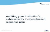 Auditing your institution's cybersecurity incident ...bakertilly.com/uploads/auditing-your-institutions-cybersecurity... · Auditing your institution's cybersecurity incident/breach