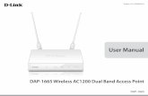 User Manual - eu.dlink.com · DAP-1665 Wireless AC1200 Dual Band Access Point DAP-1665 User Manual ... page 11 • Bridge mode - page 12 ... console or a TV set-top box).