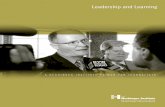 Leadership and Learning - Wallace Foundation · Leadership and Learning ... Bill & Melinda Gates Foundation, Joyce Foundation, ... authoritative and interesting by asking about the