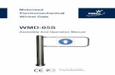 WMD-05S Motorized Electromechanical Wicket Gate · Electromechanical Wicket Gate ... maintenance of the WMD-05S electromechanical motorized wicket gate (hereinafter ... “Battery