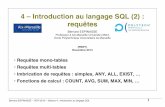 4 – Introduction au langage SQL (2) : requêteserwan.tranvouez.free.fr/cours/peip/PeiP1_InfoBD_S4.pdf · Bernard ESPINASSE – PEIP 2013 – Séance 4 : Introduction au langage