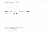 Home Theatre System · Description and location of parts ... (System Audio Control) ... Cinema/Music decoder is activated (page 56). 9GB Name Function