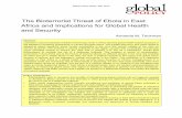 Teckman - The Bioterrorist Threat of Ebola 05.13 · Global Policy Essay, May 2013 The Bioterrorist Threat of Ebola in East Africa and Implications for Global Health and Security Amanda