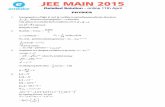 Solution to 11th April · embibe JEE MAIN 2015 Detailed Solution - online 11th April CHEMISTRY 2. A -f- 2B + A B2C3 : 6.0g of A, atoms ofBand 0.036 moleofCyields 4.8 gmofcompound