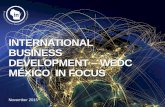 International business development · 2015-11-16 · Mexico is the 2nd destination of all U.S. exports ... Mexico has 7 medical Clusters manufacturing medical devices located in: