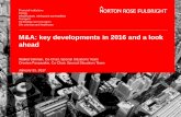 M&A: key developments in 2016 and a look ahead · 6 M&A: key developments in 2016 and a look ahead . Trend #2: working with inbound investors from developing countries