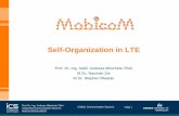 Self-Organization in LTE - Startseite TU Ilmenau · Self-Organization in LTE ... – A part of self-configuration procedure ... • Delay to access to RACH influences many other tasks