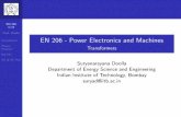 EN 206 Prof. Doolla EN 206 - Power Electronics and Machinessuryad/lectures/EN206/Transformers-2.pdf · Open Circuit (OC) and Short Circuit (SC) Test OC and SC test on a transformer