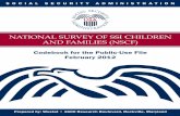 NATIONAL SURVEY OF SSI CHILDREN AND FAMILIES (NSCF) · NATIONAL SURVEY OF SSI CHILDREN AND FAMILIES (NSCF) ... P_ID - PUF: Case Identification ... P_DG_HLTH_COND_1 - PUF: Diagnostic