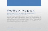 Policy Paper - Canadian Federation of Medical Students and...Policy Paper Advocacy and ... 2. Learning Objectives (by CanMEDS Role) ... causes, will be able to apply theoretical knowledge