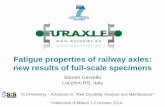 Fatigue properties of railway axles: new results of full ...esistc24.mecc.polimi.it/Milan_2014/WP3_fullscale.pdf · Fatigue properties of railway axles: new results of full-scale