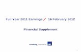 Financial Supplement FY2011 - AXA · FINANCIAL SUPPLEMENT ... This resulted in AMP acquiring AXA APH’s outstanding shares for AUD 13.3 billion, ... Nature FY 2010 FY 2011 Nature