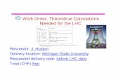 Work Order: Theoretical Calculations Needed for the LHC · Work Order: Theoretical Calculations Needed for the LHC Requestor: ... higher twist/non-perturbative effects ... VVV critical