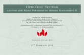 Operating Systems - Lecture #2b: Early Paradigms of … · and the book Understanding Operating Systems 4thed. by I.M.Flynn and A.McIver McHoes ... Early Paradigms of Memory Management