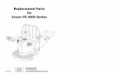 Replacement Parts for Crown PE 4000 Series PE400… · rev. 5/2014 Replacement Parts for Crown PE 4000 Series 800 -462-2370 Fax 800-366-5939