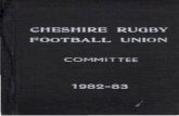 Cheshire Rugby Football Union - 1983/HANDBOOK...Sale, Cheshire M33 3RQ. 061-973 9231 (Home) N. A. STEEL Borrowdale, Spital Road, Bromboroush, Wirral, Merseyside, L62 2AF. 051-334 1776