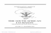 THE SOUTH AFRICAN CO-MASON - Droit Humain … Official Journal... · 2018-05-11 · THE SOUTH AFRICAN CO-MASON ... MASONRY page 6 DAN BROWN page 8 THE SWORD page 9 TRANSVAAL RAM ...