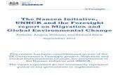 The Nansen Initiative, UNHCR and the Foresight report … Nansen Initiative, UNHCR and the Foresight report on Migration and Global Environmental Change Contents Executive Summary