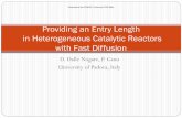 Providing an Entry Length in Heterogeneous Catalytic ... · in Heterogeneous Catalytic Reactors with Fast Diffusion ... Species production rates and heat of reaction as Matlab ...