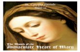 The Month of the Immaculate Heart of Mary - St. Cecilia Parish · The Month of the Immaculate Heart of Mary ... despise not my petitions, but in thy mercy hear and answer ... “This
