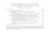 Legal Restraints on the Use of Shareholders’ Agreements for Structuring Foreign ... · 2012-09-11 · Shareholders’ Agreements for Structuring Foreign Investment ... inward foreign