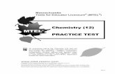 Massachusetts Tests for Educator Licensure (MTEL€¦ · Chemistry (12) Practice Test ... Rubric, are included for the open-response items. ... Massachusetts Tests for Educator Licensure®