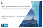 Marine Accident Analysis of Collisions and Groundings · Basics of Anti-Grounding 10 6 WO 5-Metre Contour ... know COLREGS and particularly risk of collision ... •VDR is a collection
