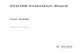 ZCU106 Evaluation Board - xilinx.com · • PS-GTR assignment ... Distributed RAM 6.2 Mb Total block RAM 11 Mb UltraRAM 27 Mb DSP slices 1728 Send Feedback. ZCU106 Board User Guide