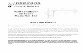 Wall Cantilever Jib Crane Model WC-180 - The Dressor .Wall Cantilever Jib Crane Model WC-180