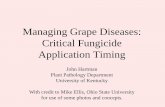 Managing Grape Diseases: Critical Fungicide Application Timing · Managing Grape Diseases: Critical Fungicide Application Timing John Hartman Plant Pathology Department University
