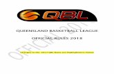 QUEENSLAND BASKETBALL LEAGUE OFFICIAL RULES …qbl.basketballqld.com.au/wp-content/uploads/sites/2/2016/02/... · QUEENSLAND BASKETBALL LEAGUE OFFICIAL RULES 2018 Changes to the 2017