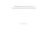 Management of Sick Leave due to Musculoskeletal Disorders Elske.pdf · Management of Sick Leave due to Musculoskeletal Disorders ... sick leave of patients with low back pain ...