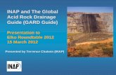 INAP and The Global Acid Rock Drainage Guide (GARD Guide) - GARD... · INAP and The Global Acid Rock Drainage Guide (GARD Guide) Presentation to ... Dr. Devin Castendyk (SUNY Oneonta)