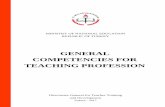 GENERAL COMPETENCIES FOR TEACHING PROFESSIONoygm.meb.gov.tr/meb_iys_dosyalar/2018_06/29111119_TeachersGener… · MINISTRY OF NATIONAL EDUCATION REPUBLIC OF TURKEY GENERAL COMPETENCIES