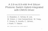 A 3.9 ns 8.9 mW 4×4 Silicon Photonic Switch Hybrid ... · A 3.9 ns 8.9 mW 4×4 Silicon Photonic Switch Hybrid-Integrated with CMOS Driver ... • Silicon photonics technology overview