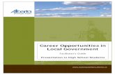 Career Opportunities in Local Government · Career Opportunities in Local Government Facilitator’s Guide Presentation to High School Students