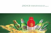 2013Tsingtao Brewery Co Ltd Sustainable Development Report · About the Report Scope of Reporting This is the sixth annual sustainable development report published by Tsingtao Brewery