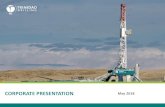 CORPORATE PRESENTATION May 2018 - … Horizontal drilling advisory, automation, well engineering • Criterion bit guidance • Real Time Operating Centres • Criterion automation.