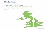 Investing in the UK Key tax issues for setting up and ... · Investing in the UK Key tax issues for setting up and doing business in the UK Welcome Ashore July 2015