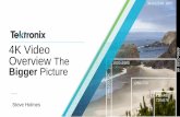 4K Video Overview The Bigger Picture - We are SMPTE the... · 4K 2K 3840x2160 UHD 1920x1080 1280x720 720x480 720x576 4K Video Overview The Bigger Picture Steve Holmes