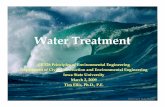Water Treatment - Iowa State Universityhome.engineering.iastate.edu/~tge/ce326/L13.pdf · Water Treatment CE 326 Principles of ... Department of Civil, Construction and Environmental