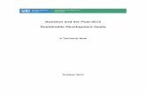 Nutrition and the Post-2015 Sustainable Development Goals · Nutrition and the Post-2015 Sustainable Development Goals ... and how achieving the ... documented that poor nutrition