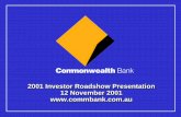 2001 Investor Roadshow Presentation 12 November 2001 .2001 Investor Roadshow Presentation ... activities