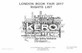 LONDON BOOK FAIR 2017 RIGHTS LIST - Editions .LONDON BOOK FAIR 2017 RIGHTS LIST . FICTION & NON FICTION