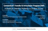 Connecticut’s Transfer & Articulation Program (TAP) A ... Presentations/Connecticut... · Despite CSCU being a single system, challenges remain: Resources Resources for long-term