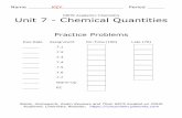 CRHS Academic Chemistry Unit 7 - Chemical Quantities 7 Moles... · CRHS Academic Chemistry Unit 7 - Chemical Quantities ... How many molecules are in 4.80 x 10–3 mol bromine gas?
